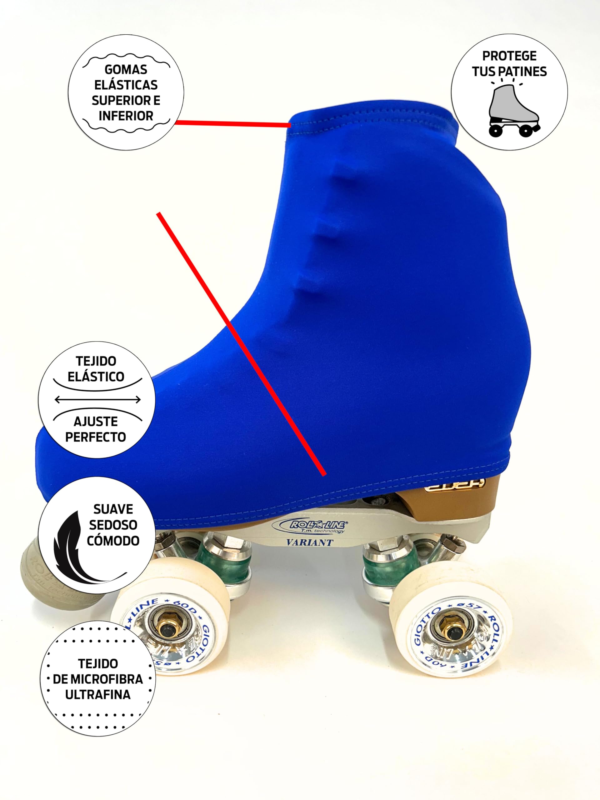 CRLSPORT Funda Patín para Patinaje Artístico y en Línea, 180 Densidad, Talla Universal