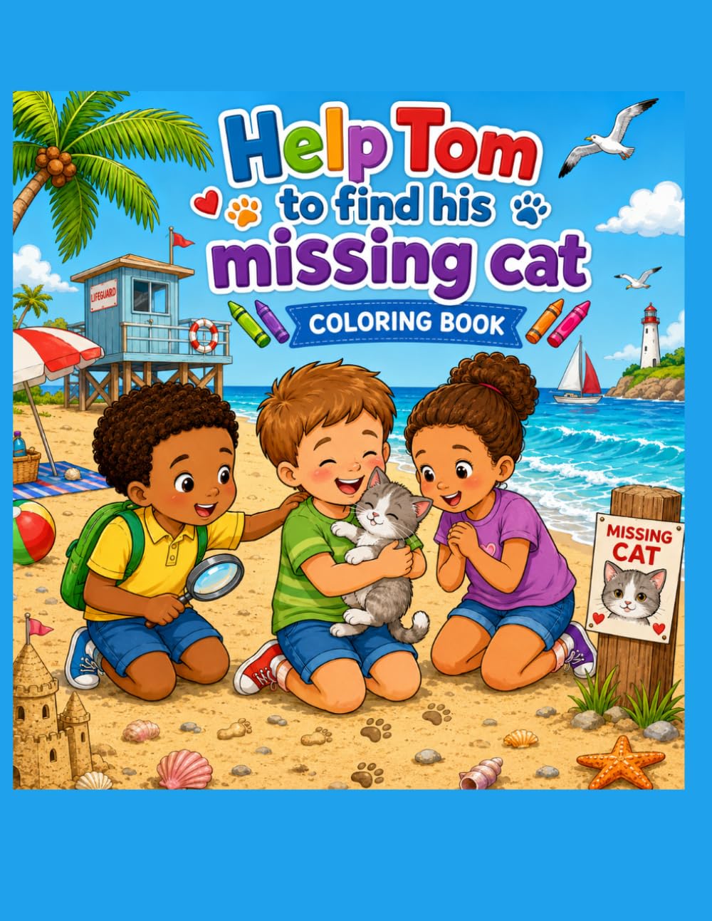 Help Tom Find His Missing Cat Coloring Book