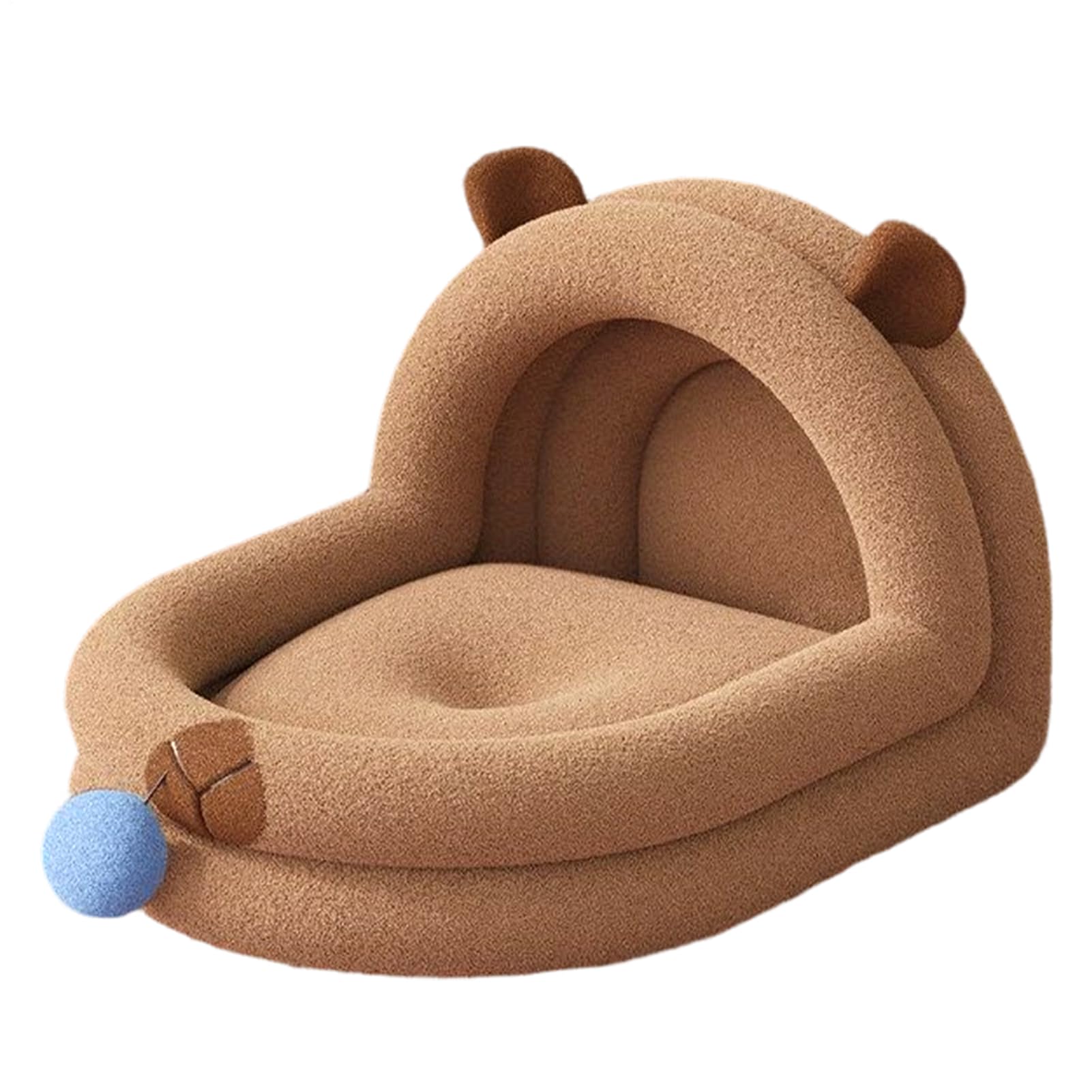 Abri à fourrure pour chaton avec fonction peluche isolante et douce