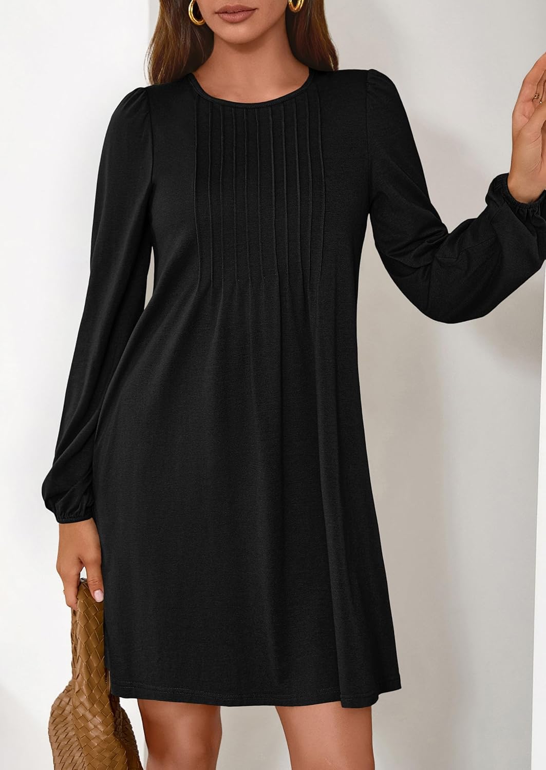 PRETTYGARDEN Fall Dresses for Women 2026 Long Sleeve Mini Short Flowy A Line Casual Holiday Party Tunic Dress Fashion Clothes - Image 3