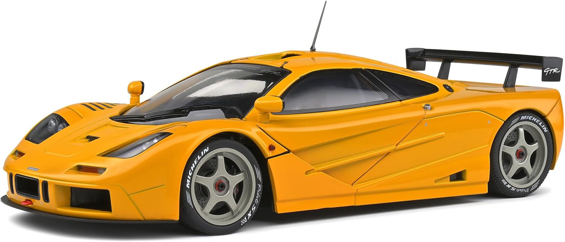 solido S1804104 1:18 1996 McLaren F1 GTR-Orange Collectible Miniature car, Multicolored, Papaya