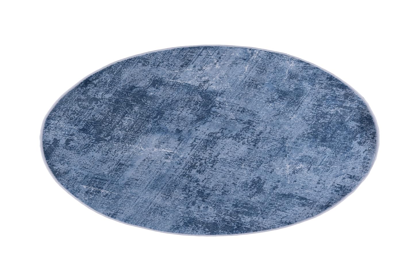 Mazovia Teppich Wohnzimmer Ø160cm Rund Blau Abstrakt Stilvoll rutschfest