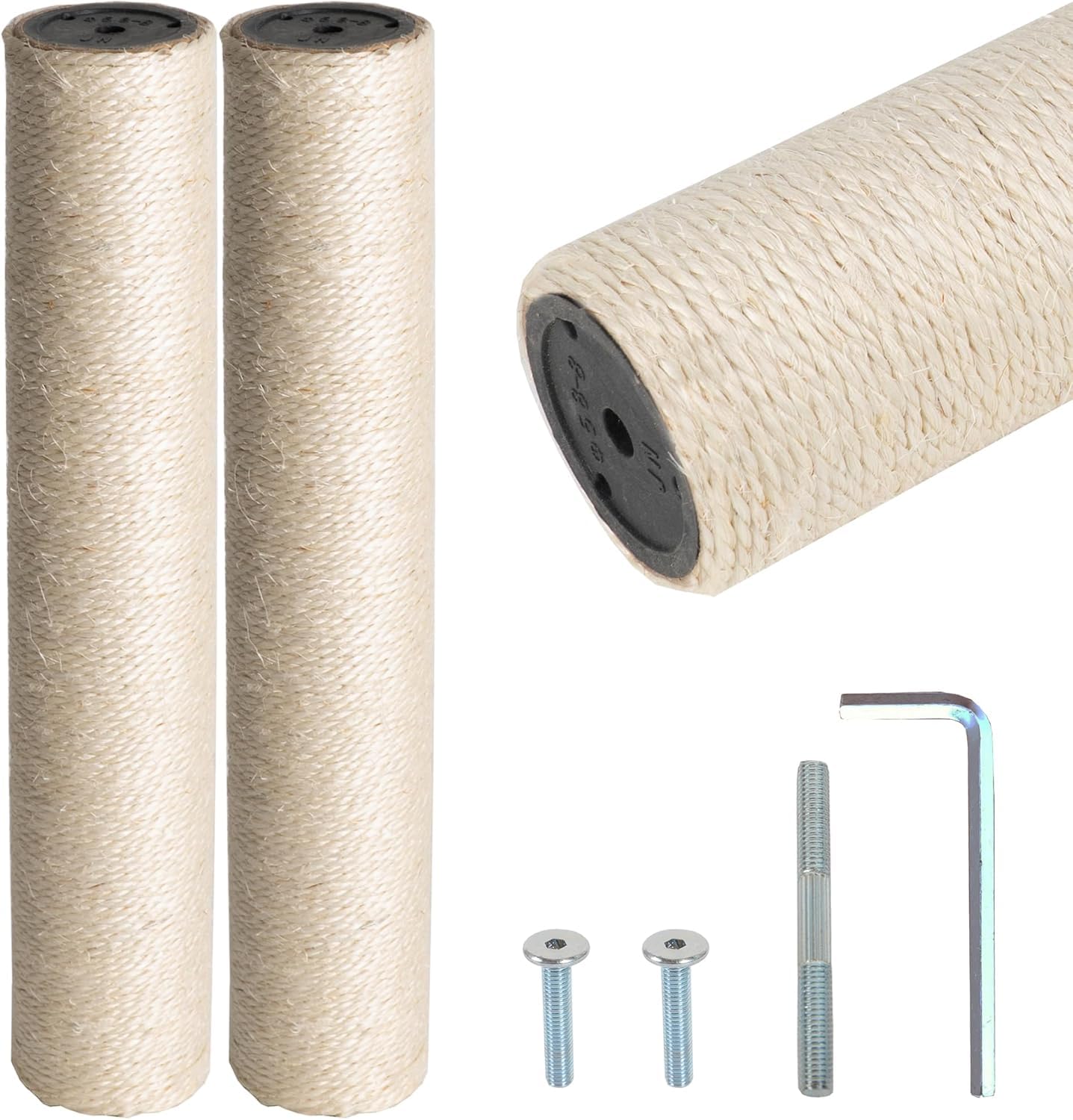 Cat Scratching Post Replacement Poles, Cardboard and Sisal, 13.4in, 35cm LUMEIRA