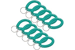 Find Fun Women Key Ring Chain Wristlet: 2” Diameter Spiral Wrist Coil...