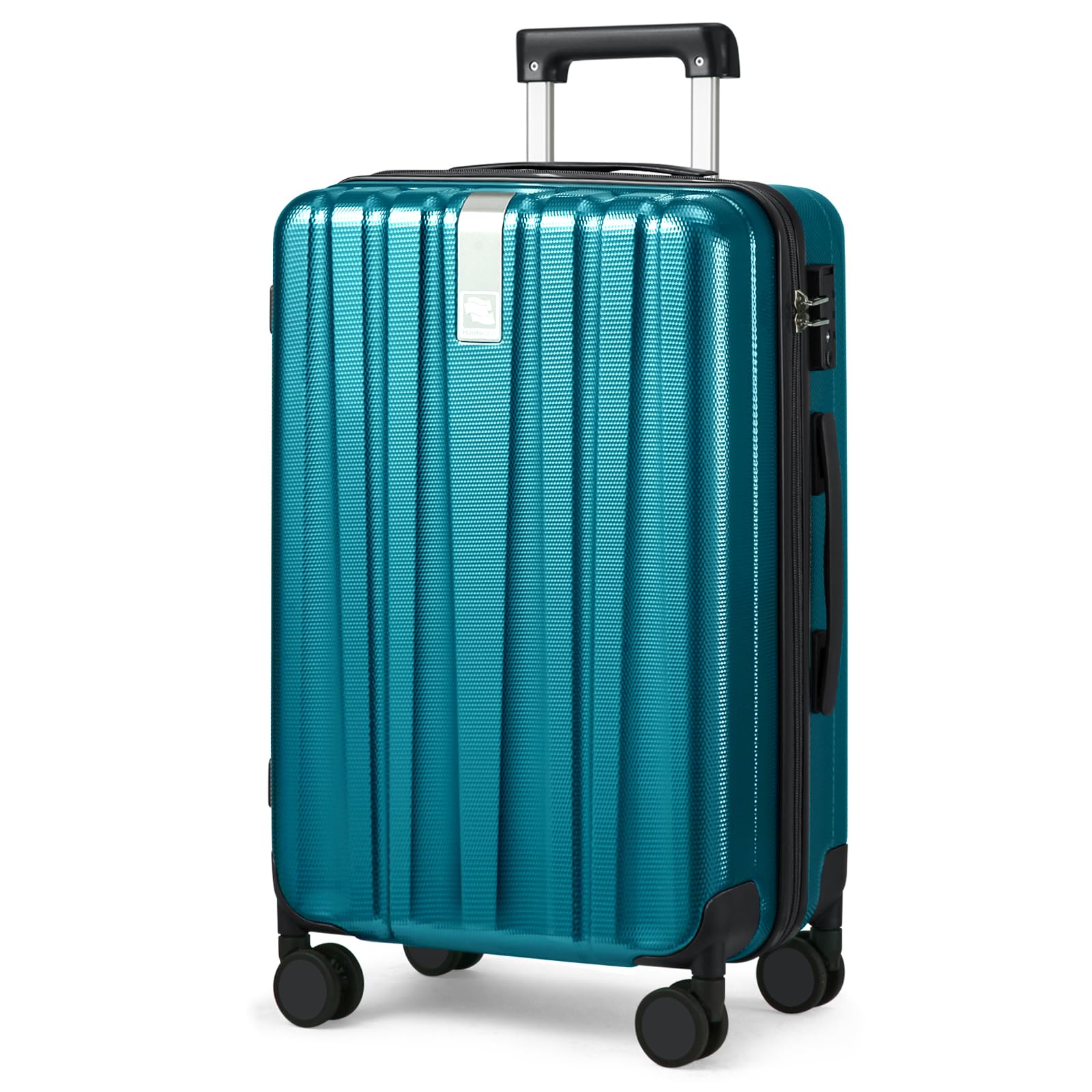 Hanke 29 Inch Luggage Suitcases With Spinner Wheels Lightweight PC hardside Rolling Suitcase With Travel Lock, Checked-Large 29-Inch Christmas for Birthday(Caribbean Blue)