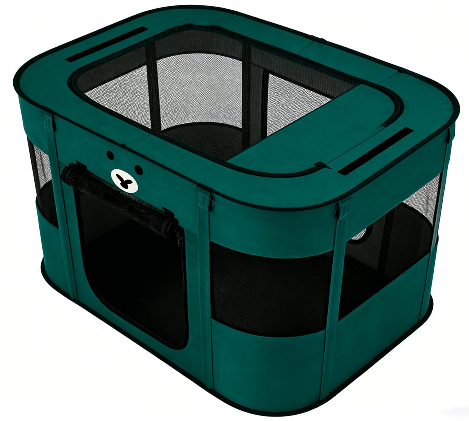 Recinzione portatile per animali domestici, 70x 55x 45cm, pieghevole, per sala di consegna, capanna per gatti, cuccia per cuccioli e animali domestici, tenda chiusa (verde pavone)
