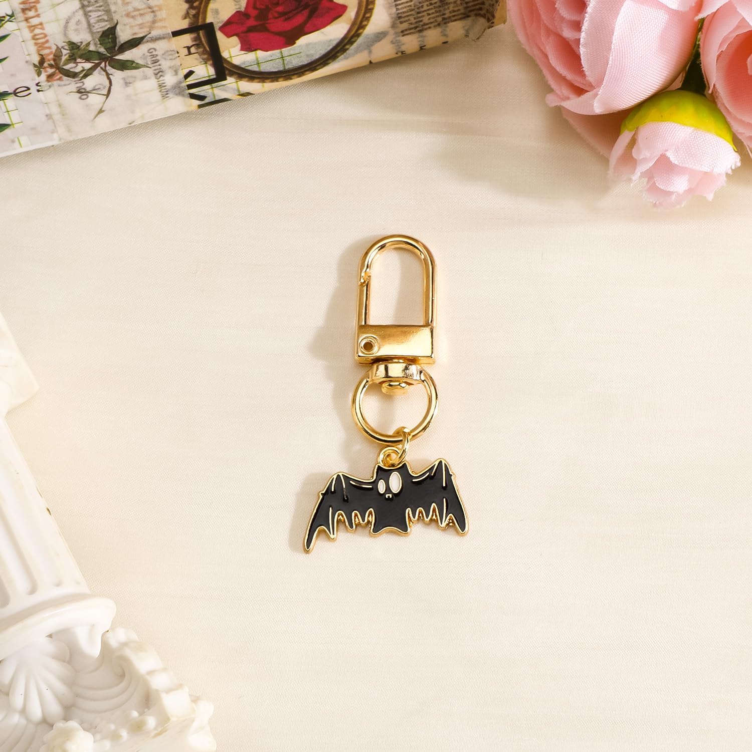 Bat Keychain Halloween Keychain Cute Bag Charm Bat Gifts for Women Friends Coworker Birthday Halloween Christmas - Image 3