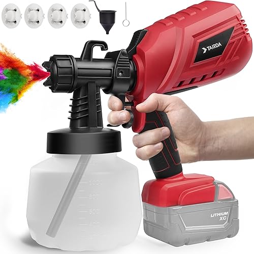 Pulverizador de pintura inalámbrico para batería Milwaukee M18 de 18 V, pulverizador de pintura HVLP eléctrico de mano para pintar vallas, techo,