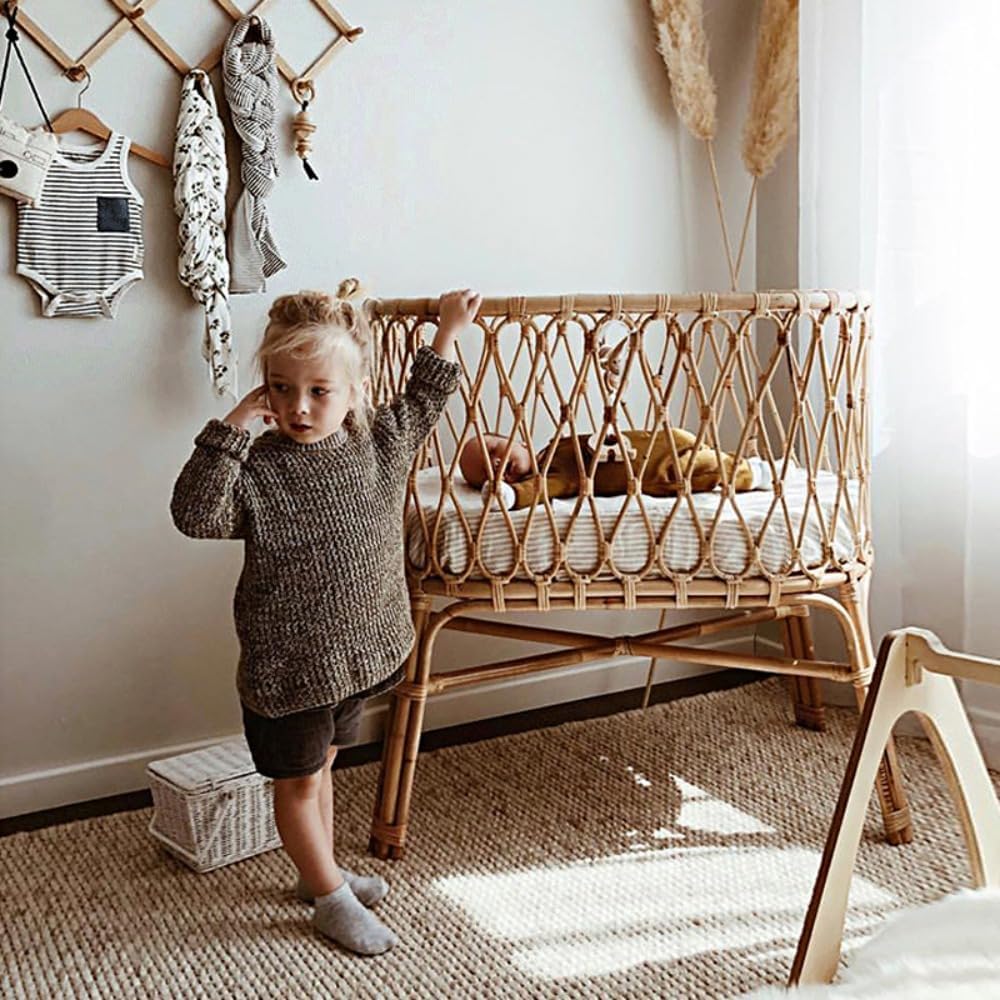 ラタン ベビーベッド