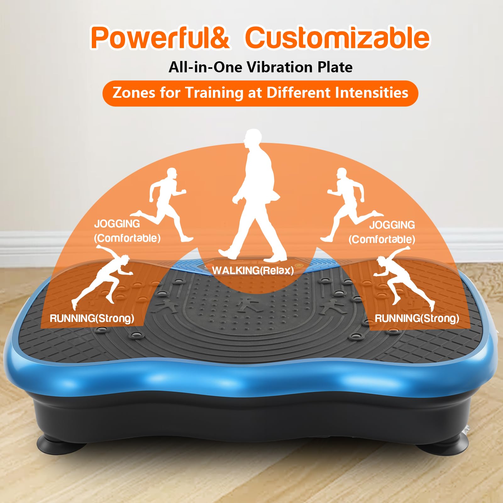 Vibrationsplatte Übungsgerät, Vibrationsplatte, Fitness-Plattform, Übungsgerät, 10 Modi, Ganzkörpertraining, vibrierende Fitness-Plattform, Gewichtsverlust, für Damen und Herren, Formung, Wellness