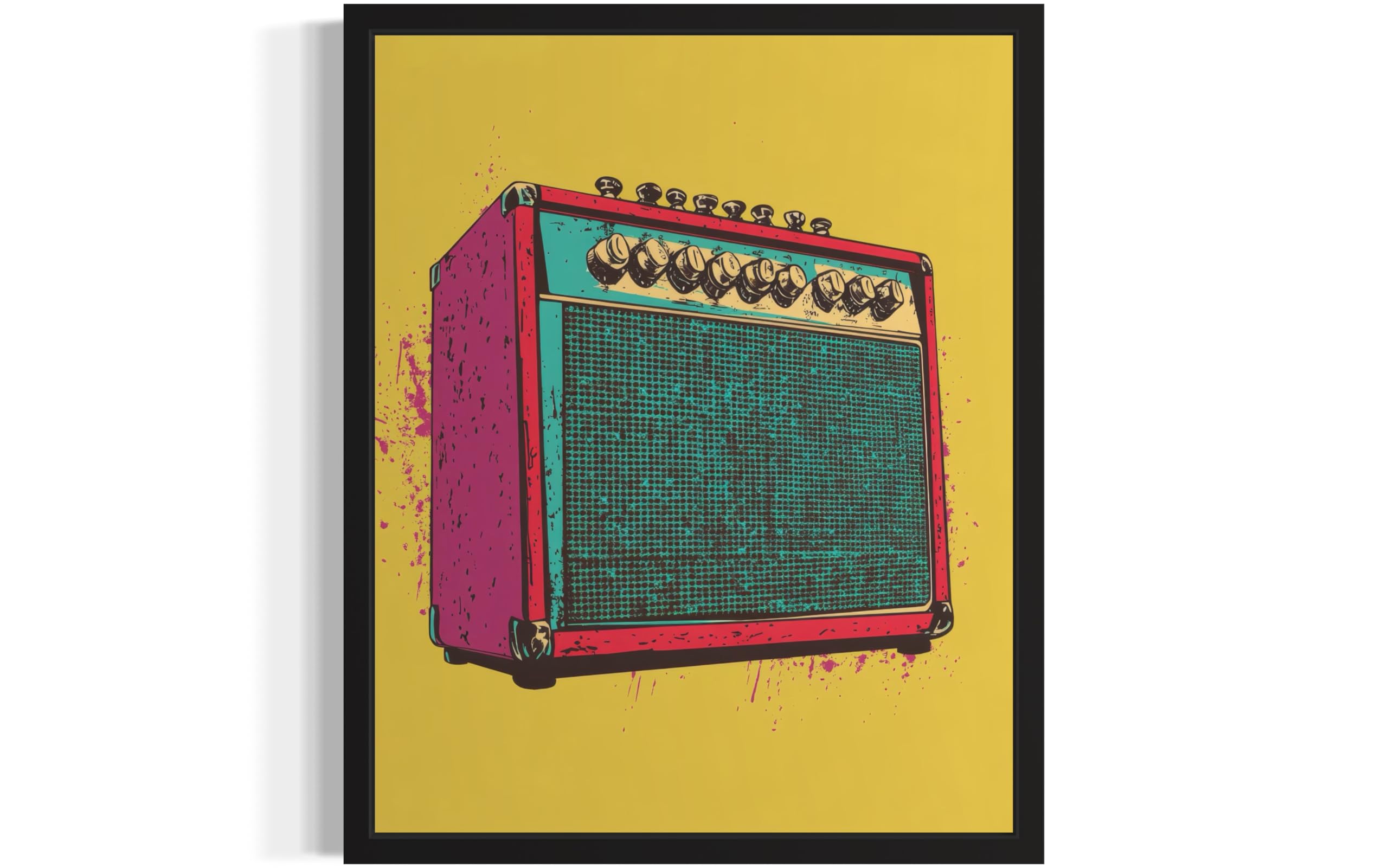 Amazon.com: Guitar Amplifier Pop Art Print Poster, Vintage Retro