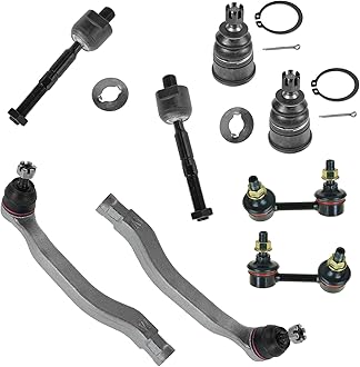TRQ Front Steering & Suspension Kit Ball Joint Sway Bar Stabilizer Link Tie Rod Compatible with 2001-2003 Acura CL 1999-2003 TL 1998-2002 Honda Accord