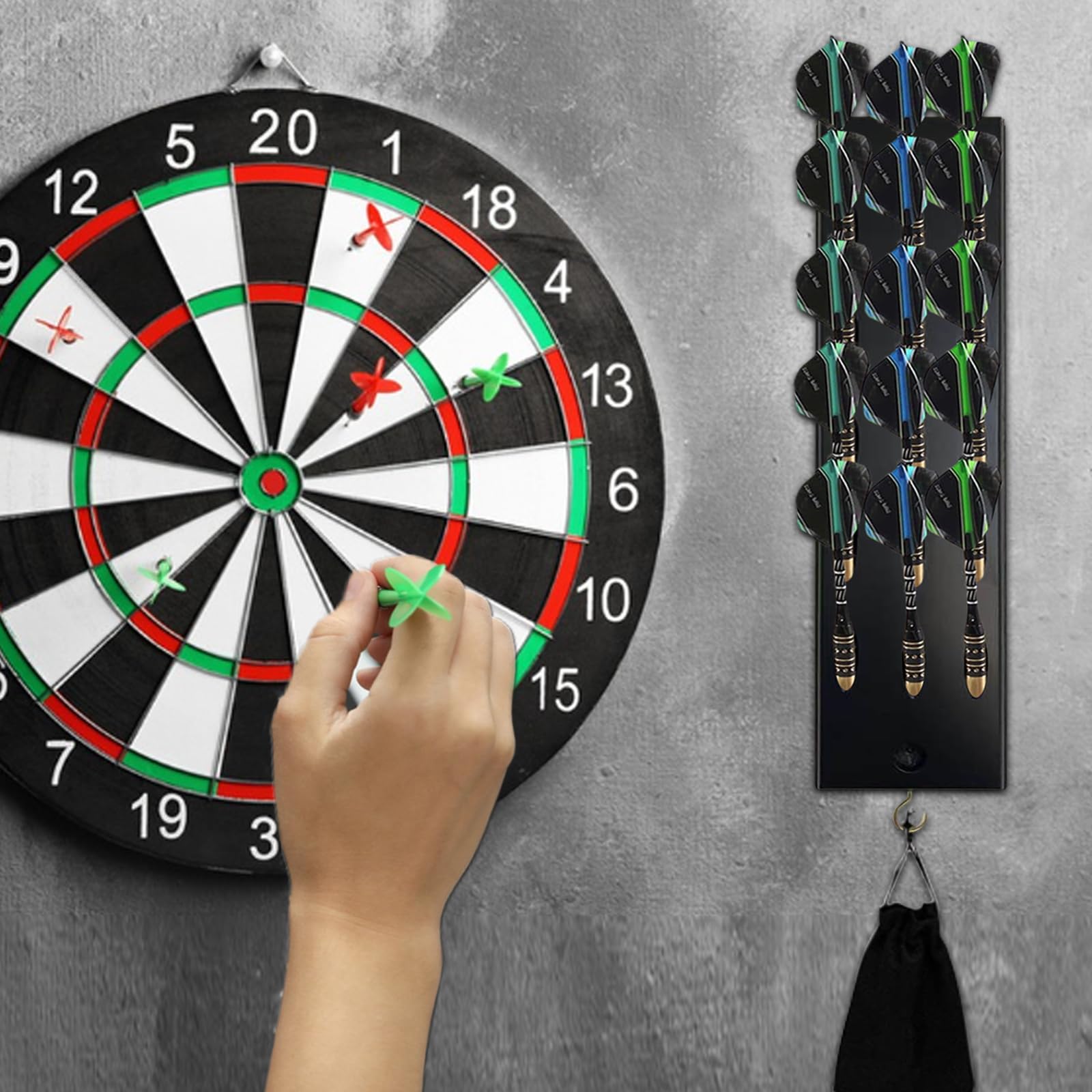 2 Pièces Support De Fléchettes Support en Bois pour 15 Fléchettes