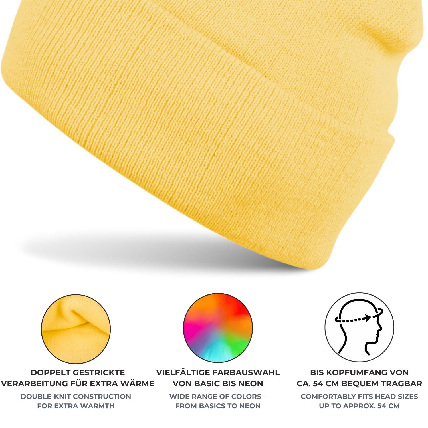 Gorro de niño estilo Punto con ala Ancha Fino 2-5 años