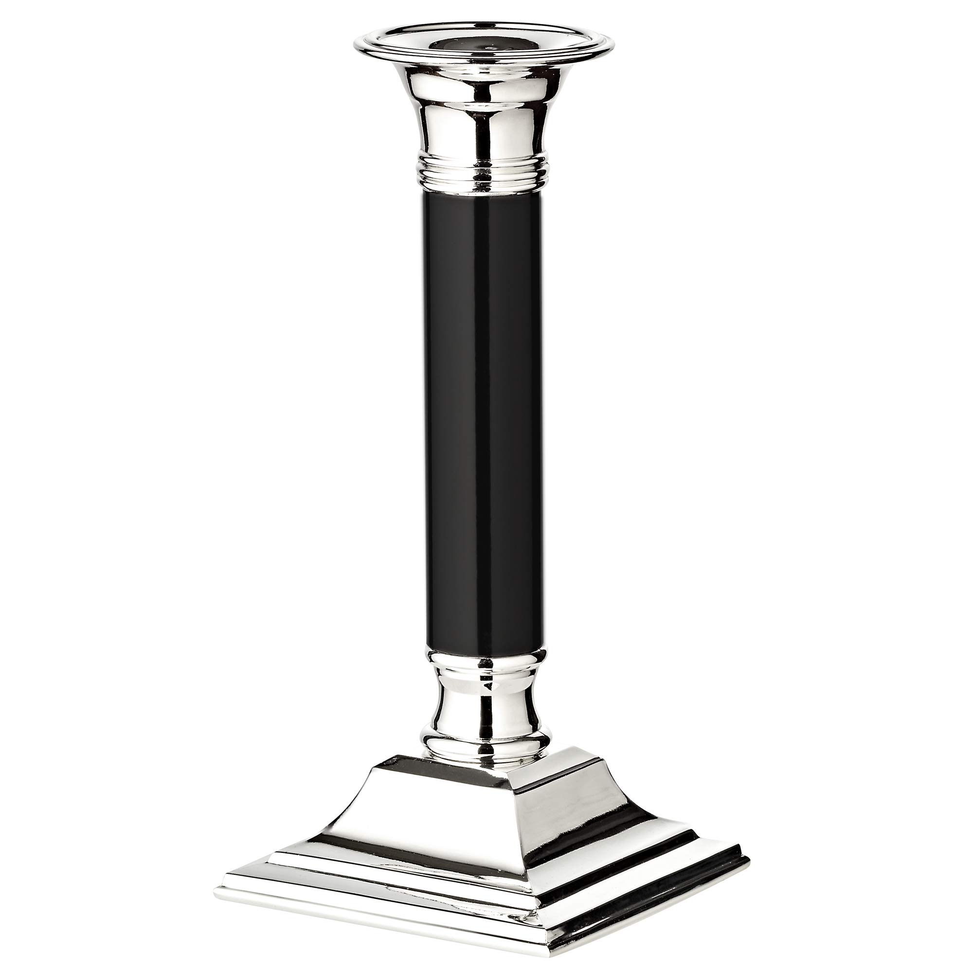 EDZARD Bougeoir Lincoln (H 19 cm), argenté, Noir