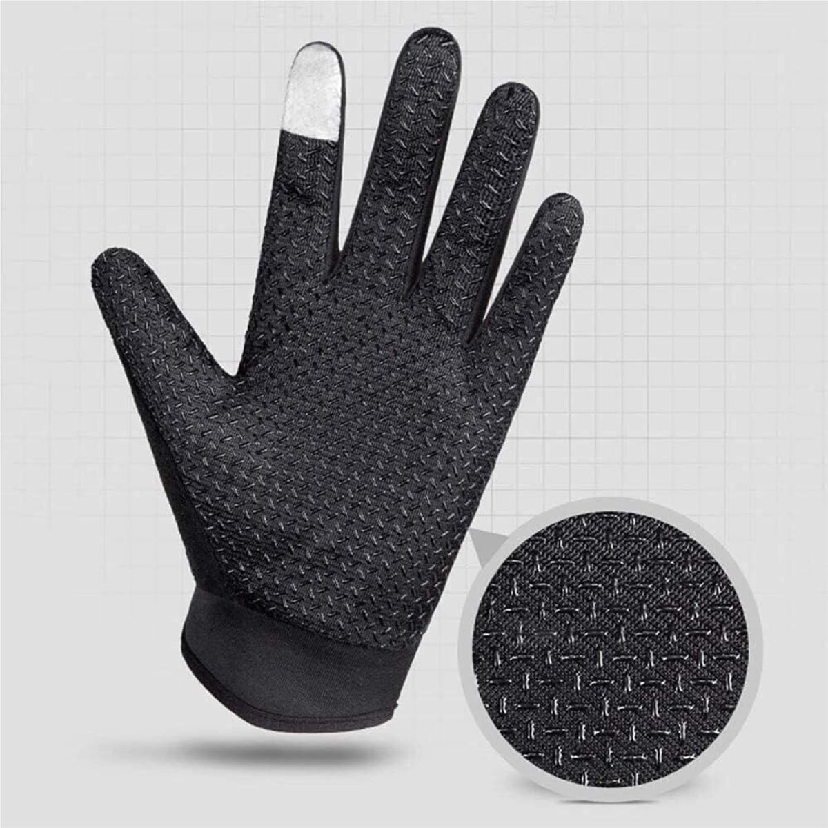 Guantes Deportivos Guantes de Bicicleta con Guantes de Bicicleta de Motocicleta con Pantalla táctil de Dedo Completo Hombre y Mujer