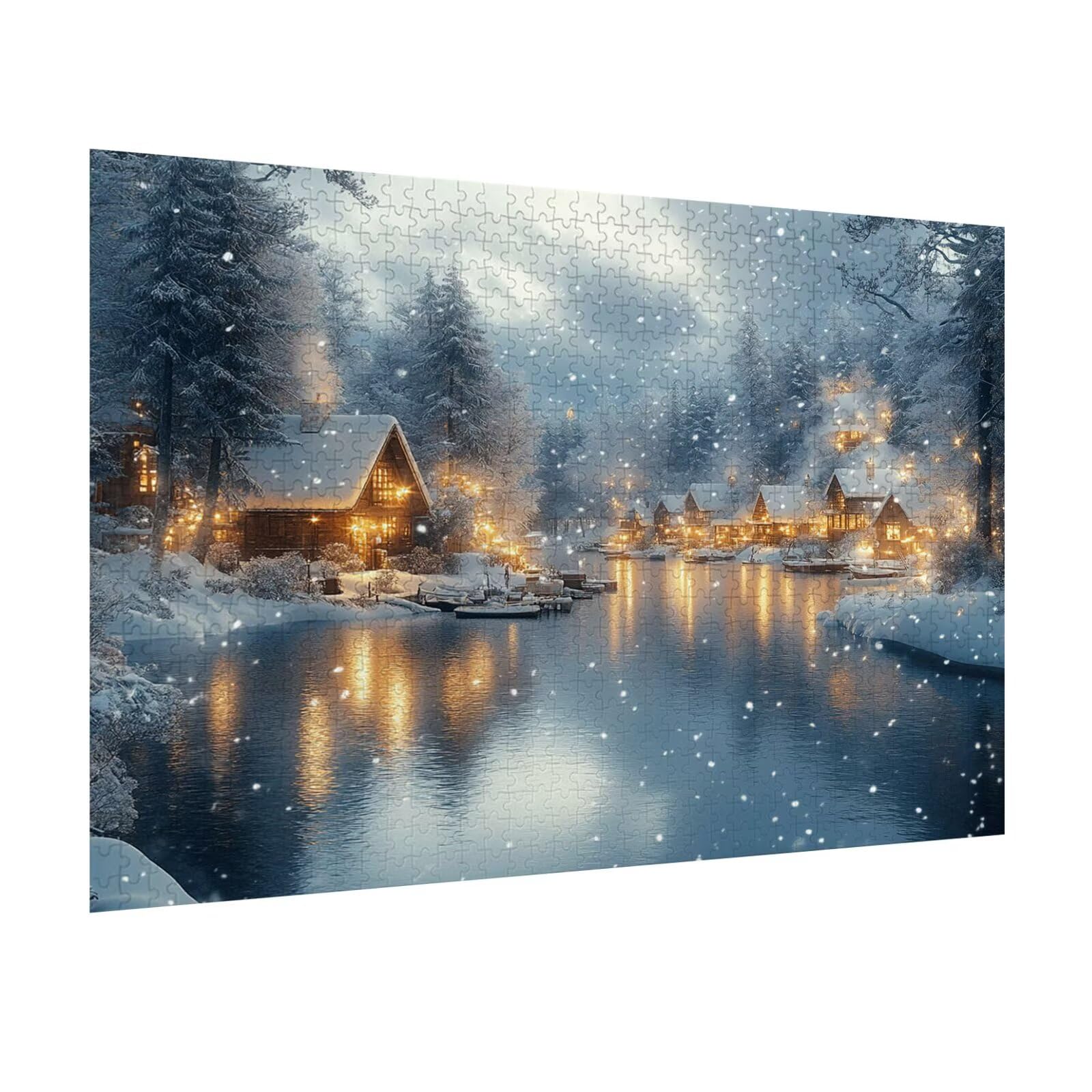 Puzzle 6000 Pezzi inverno Puzzle Classici per Gioco Familiare, n-101 | Impossibile Puzzles, Intrattenimento Creativo, Rilassamento e Intelligence, Regalo per Amore e Amico, Decorazioni Casa, case