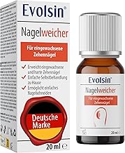 Evolsin Nail Softer, Gentle & Effective Solution for Ingrown Toenails, Alkali Formula for Soft, Elastic Nails, Easy to Use with Swab Applicator