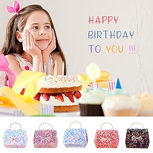 Borsetta Tracolla Principessa Per Bambine - Balakaka Borsa Glitter Con Fiocco, Regalo Carino Per Ragazze - Foto 13