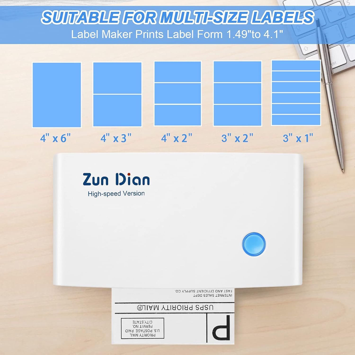 ZunDian Thermal Label Printer - Prime Clearance Items Shipping Label Printer for Packages Small Business, 4x6 Label Printer, Thermal Label Maker : Office Products