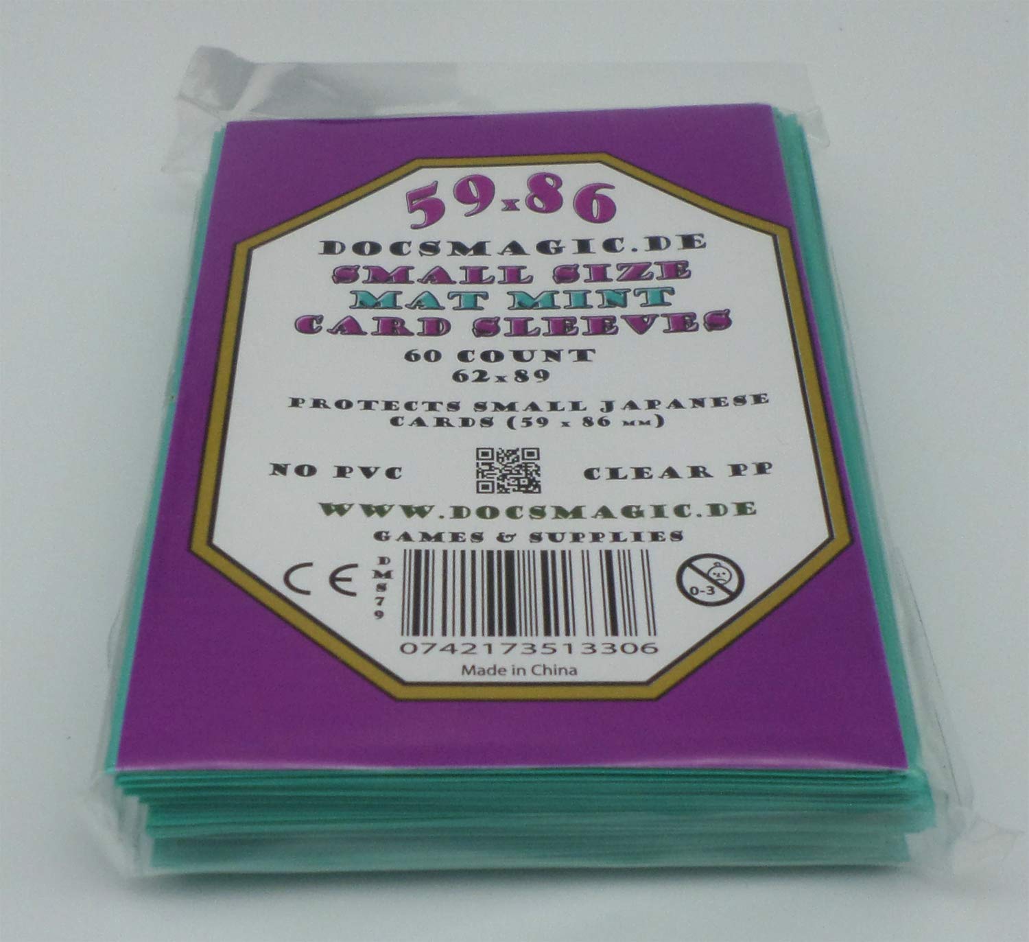 docsmagic.de 60 Mat Mint Card Sleeves Small Size 62 x 89 - YGO CFV - Mini Aqua - Image 4