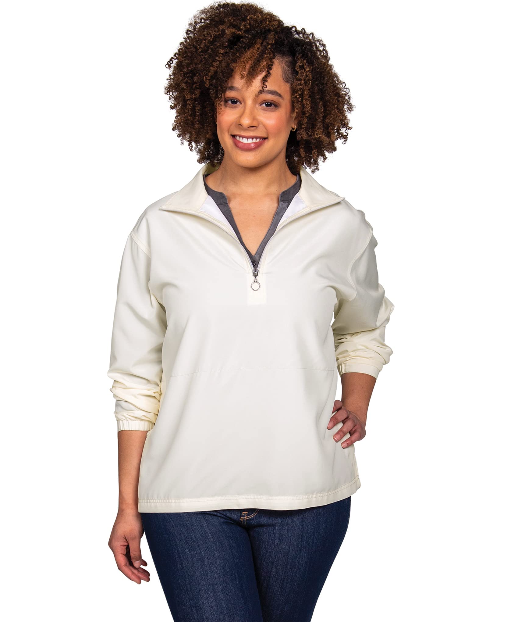 Charles River Apparel Women's Beacon Lightweight Pullover Anorak Windbreaker Jacket