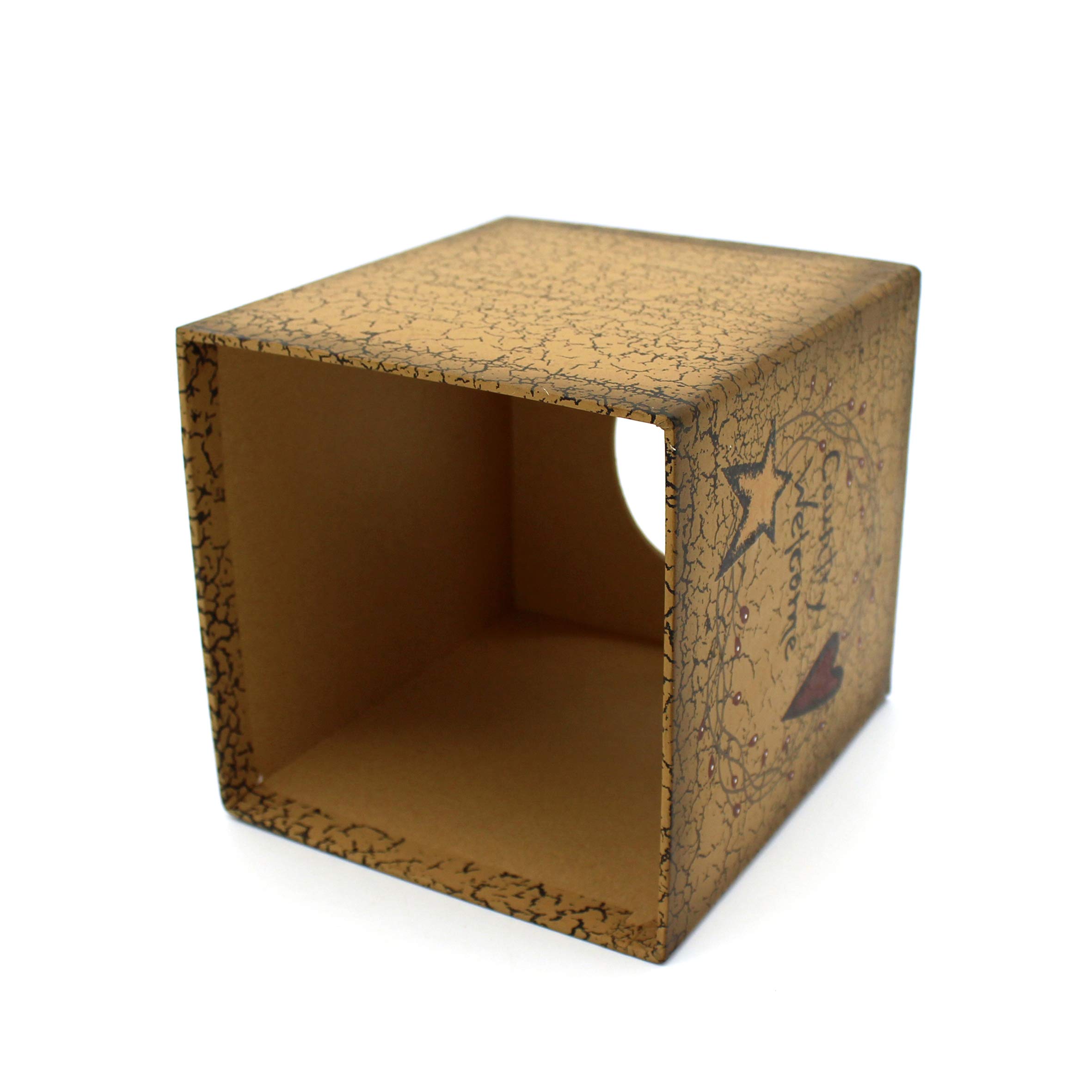 Rustikale Taschentuchbox-Abdeckung Aus Karton – 13,9x13,9x15,2 Cm, Landhaus-Stil
