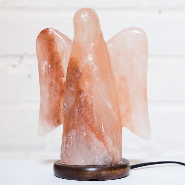 Klass 2-3 KG Salt Lamp | Premium 100% Natural Himalayan Salt Lamp | Salt Lamp Angel Rock Salt Lamp Hand Crafted Wooden Base | Crystal Lamp| Salt Lamps Himalayan Air Purifier Table Lamp