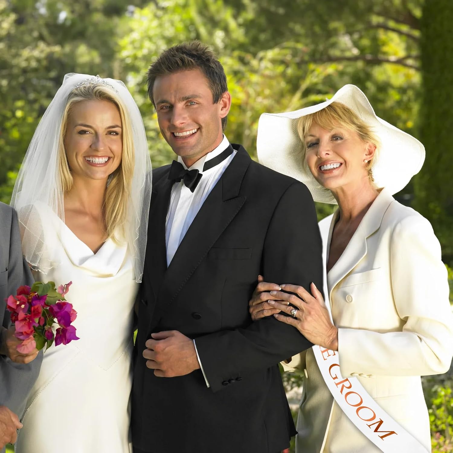 Generic Mother of The Groom Sash with Rose Gold Foil, White Bachelorette Party Sash for Bridal Shower Engagement Supplies Gifts Wedding Accessories for Groom to Be's Mother - Image 7