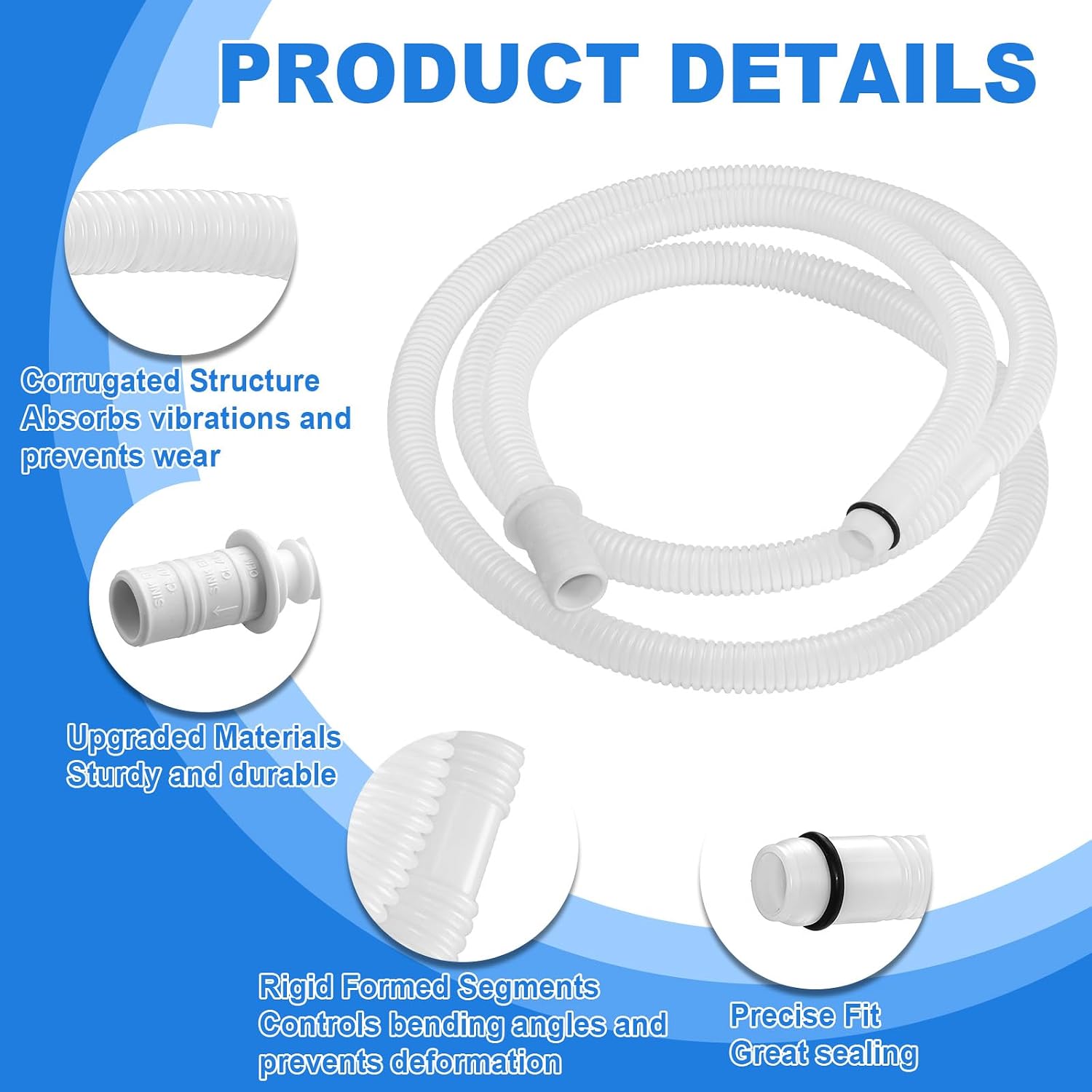 00744881 Dishwasher Drain Hose Compatible with Bosch Thermador Dishwasher