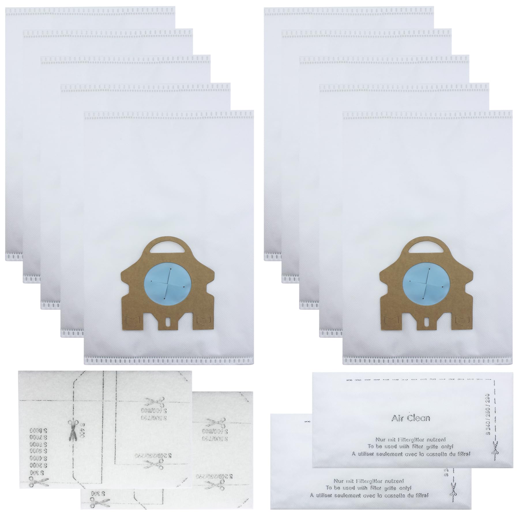 compact classic C1 C2 C3 3D efficiency dust bags and air filters compatible with Miele complete C3 C1 C2 Hoover S8000 S5000 S2000 S400 S4 S6 FJM vacuum bag