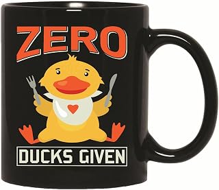 Animal Lovers Gift Cute Humor Zero Ducks Quotes 11oz 15oz Black Coffee Mug