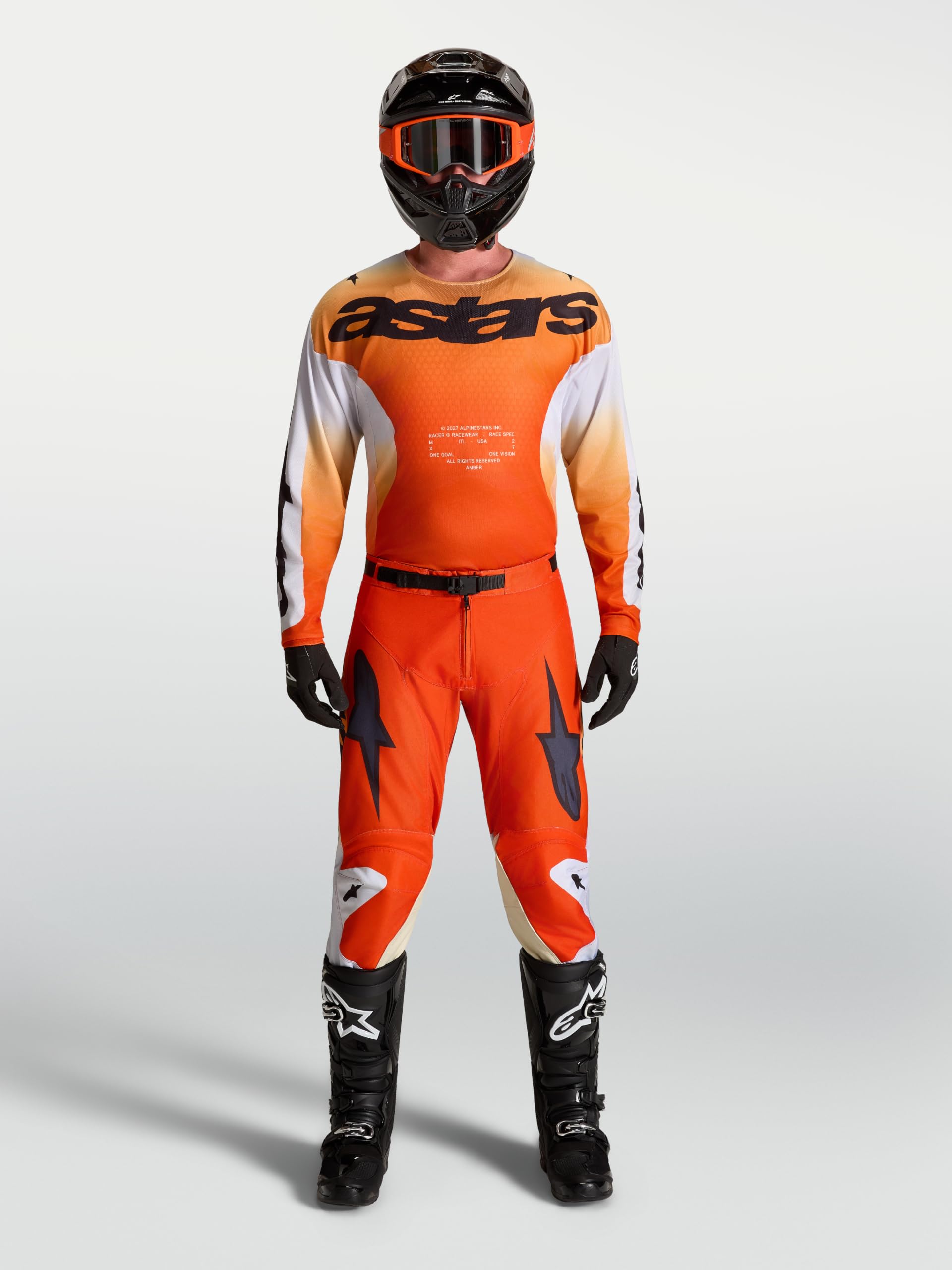 Alpinestars Racer Amber Spodnie motocrossowe, pomarańczowy/czarny, 36