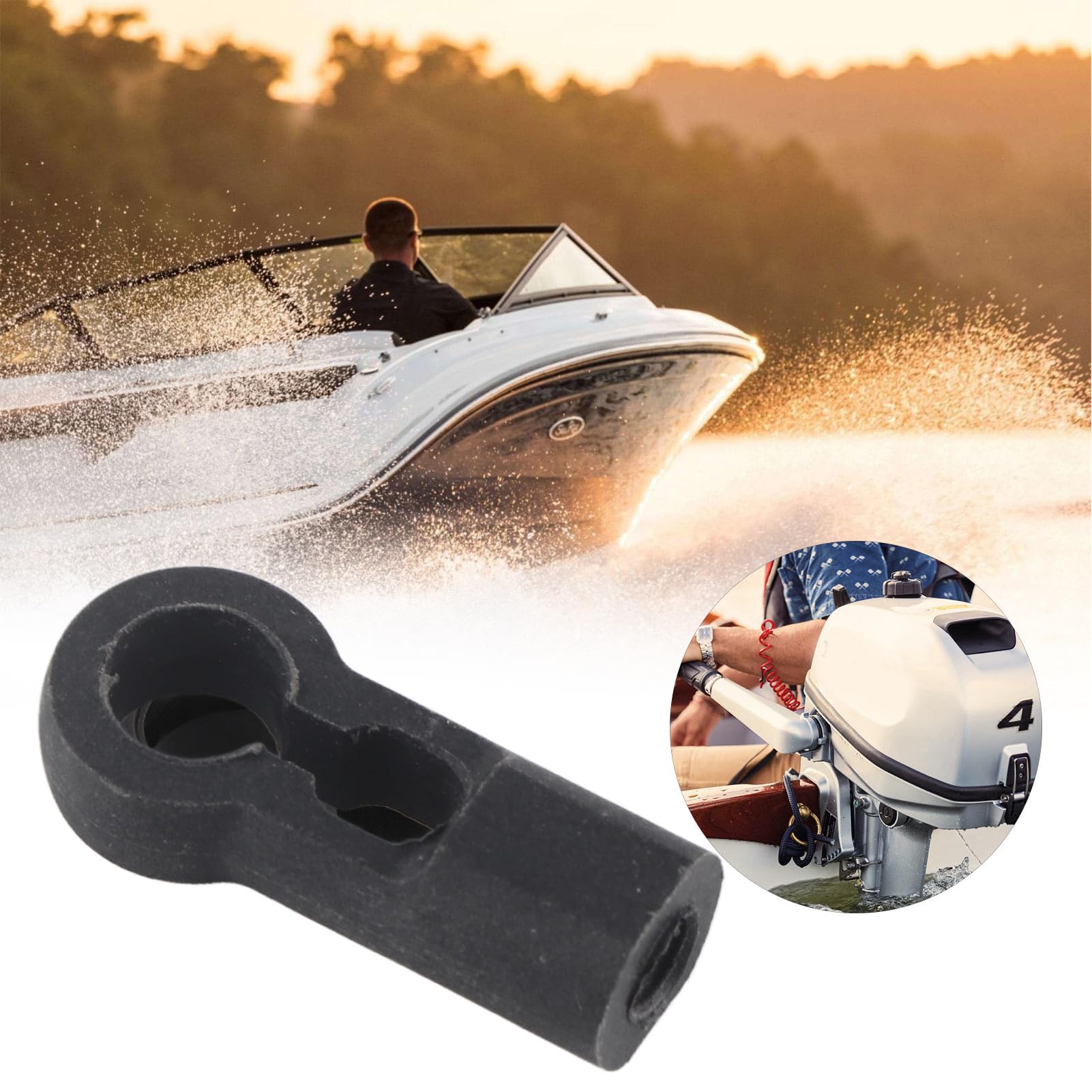 RASTKY 6H1-41237-00-00 Outboard Link Joint, Nylon Engine Joint Link Fit for Outboard Motor 15-300HP 1984 and Newer
