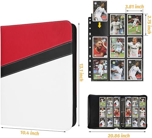 Miniatura 3 de Carpeta de tarjetas intercambiables, carpeta de álbum de colección de tarjetas con 720 bolsillos laterales de carga, carpeta de álbum de 9 bolsillos