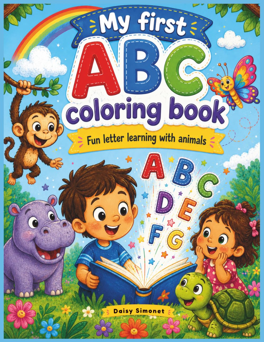 My first ABC coloring book: Fun learning letters with animals