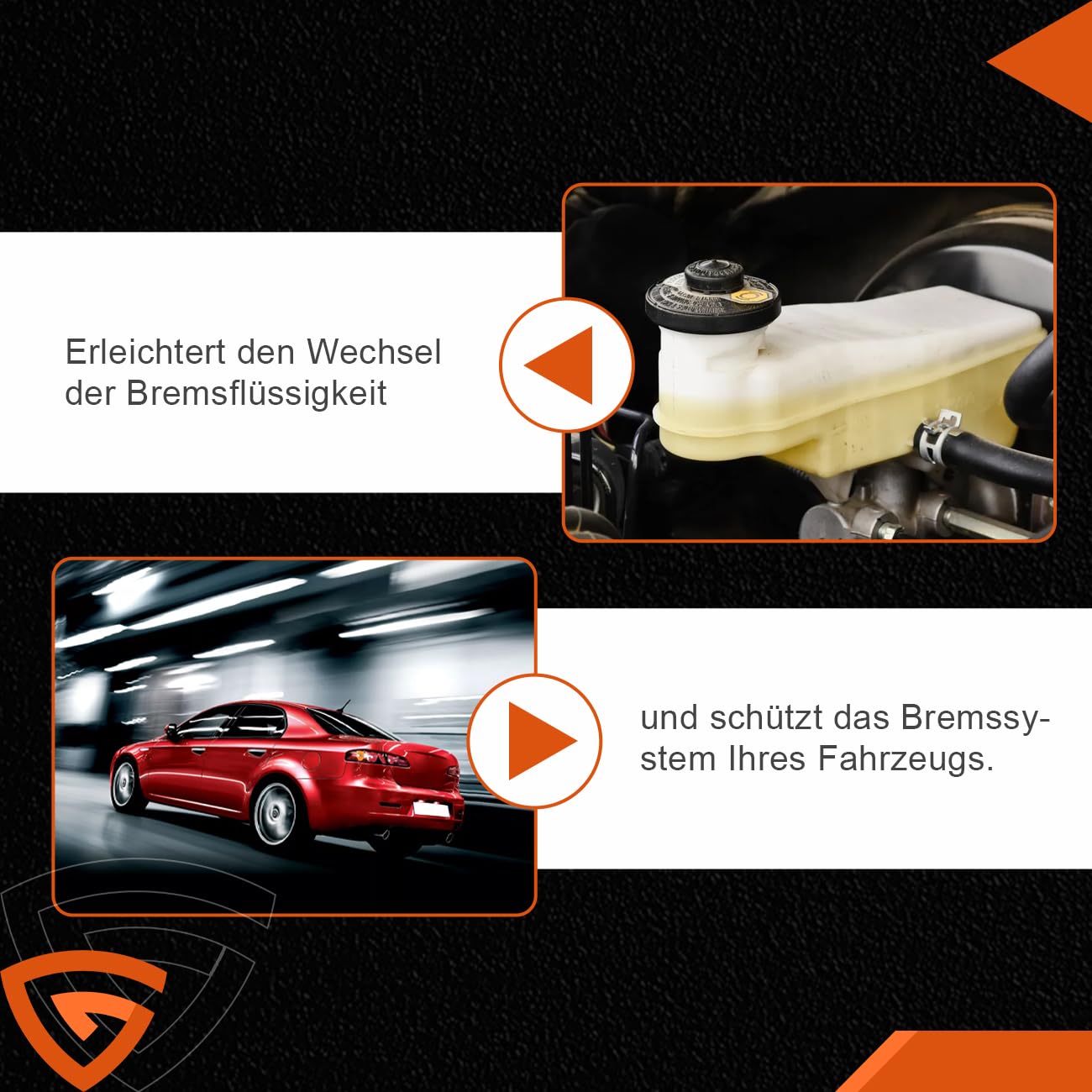 GEARMONSTER 17-TLG. Bremsenentlüftungsgerät Adapter Set Entlüftungsgerät Kfz Bremsenentlüfter Adapter mit Schnelladapter passend für Auto Bremssysteme Bremsenentlüftungs Set