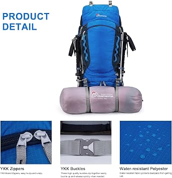 MOUNTAINTOP 80L Internal Frame Backpack with 3L Hydration Bladder