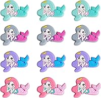 Vista 12 de 12 piezas de cuentas de silicona de animales, cuentas focales lindas, cuentas de silicona a granel para bricolaje para hacer varios artículos