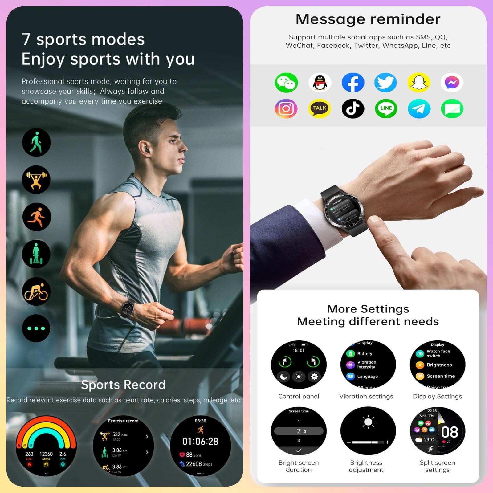 Reloj Inteligente con Auriculares Bluetooth 2 En 1,Carcasa Metálica,Resistente Al Agua IP67,Reloj Deportivo Plegable con Podómetro,Monitorización De Salud,Compatible con Android E iOS.