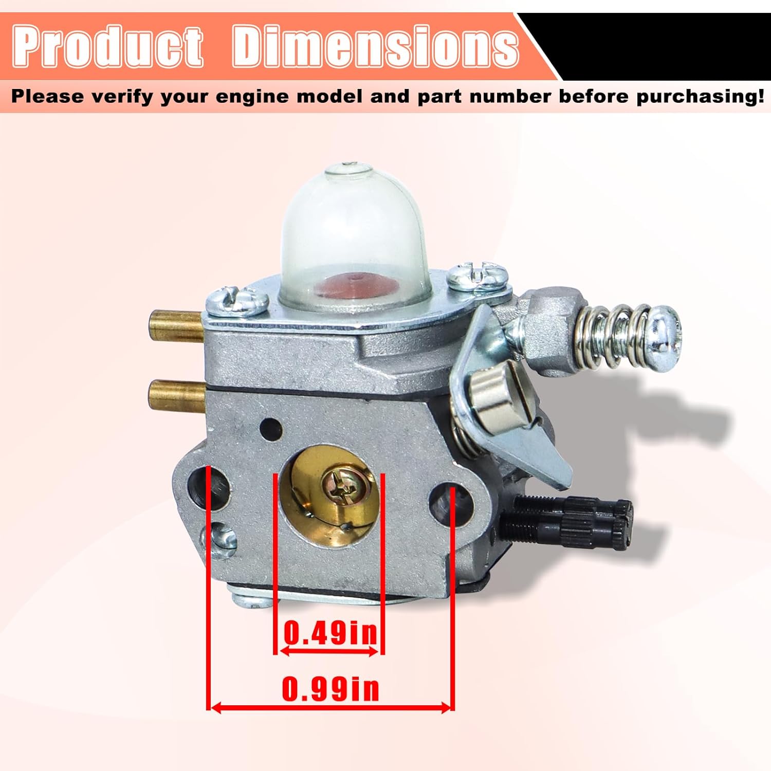 Carburetor HC-1500 Kit for EHCO HC1500 HC-1600 HC-1800 HC-2000 HC-2400 HC-2410 Hedge Trimmer parts Replaces 12520005967