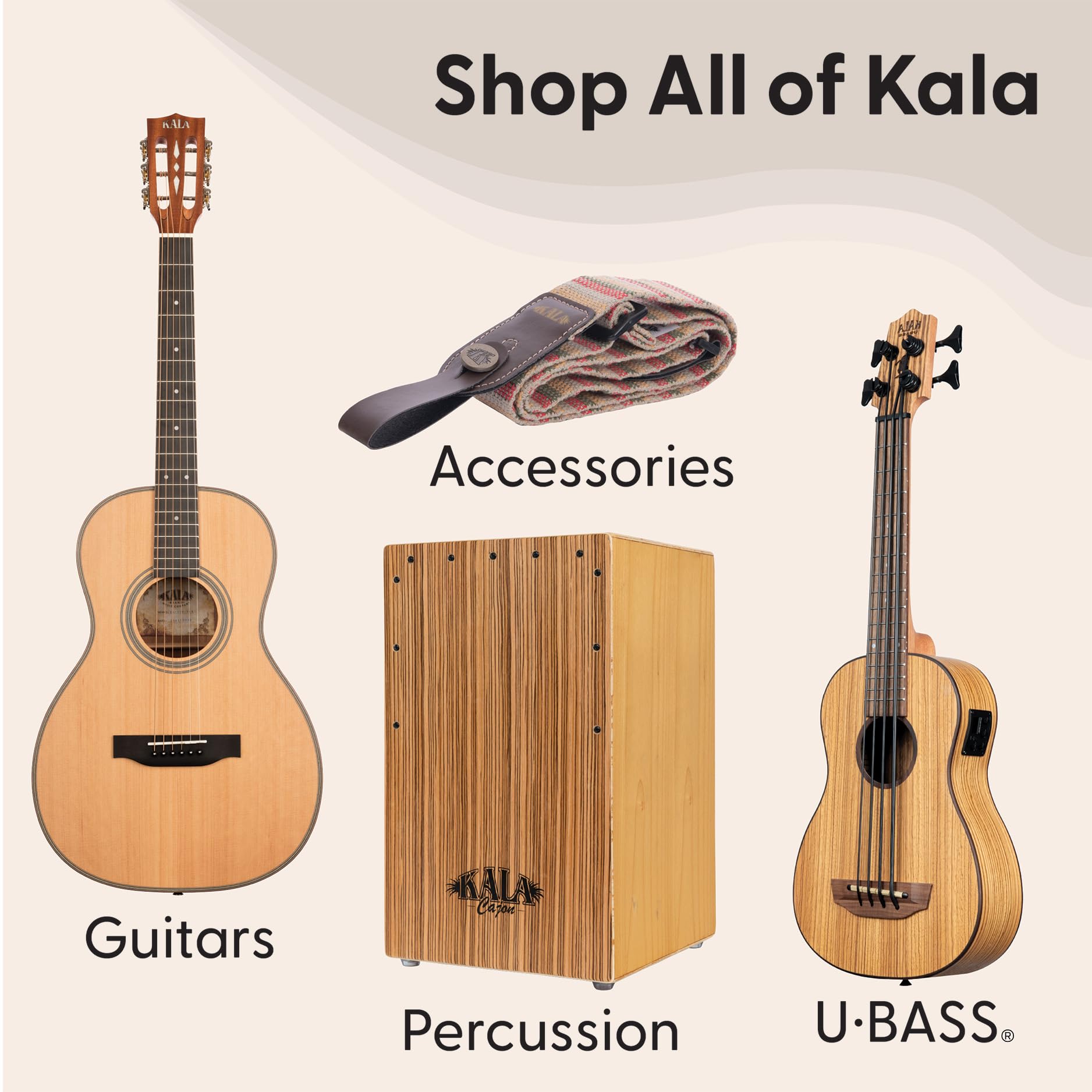 Kala Waterman Maritime Rot Transparent Sopran Ukulele