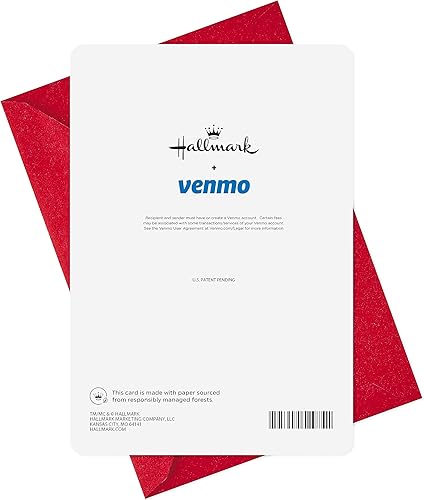 Miniatura 8 de Hallmark and Venmo - Tarjetas de Navidad (2 tarjetas con sobres) Papá Noel con unicornio, árbol de Navidad arcoíris