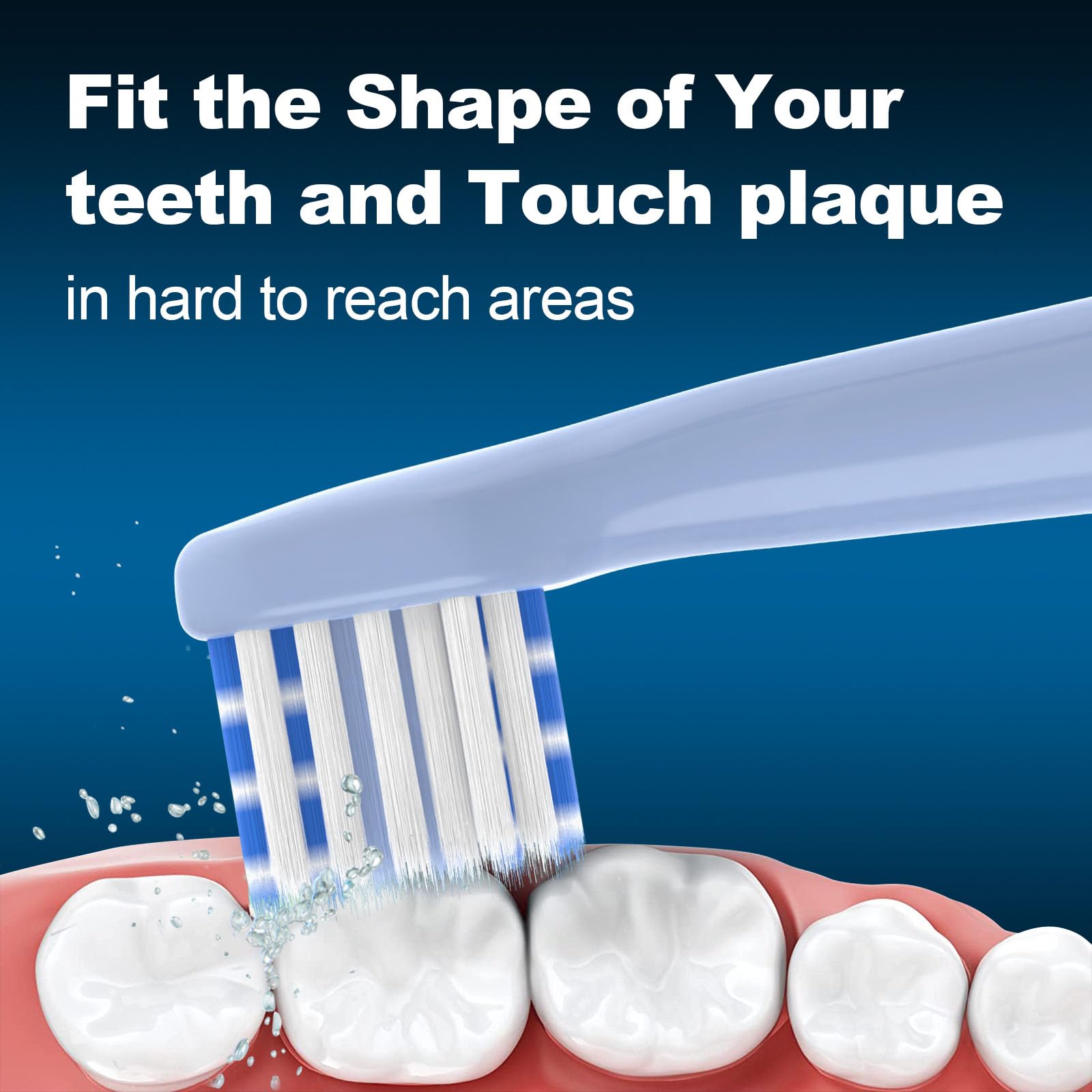 Cabezales de repuesto para cepillos de dientes, 8 unidades, compatibles con Colgate Hum | Compatible con cabezal de cepillo de dientes eléctrico Connected Smart Battery, color azul