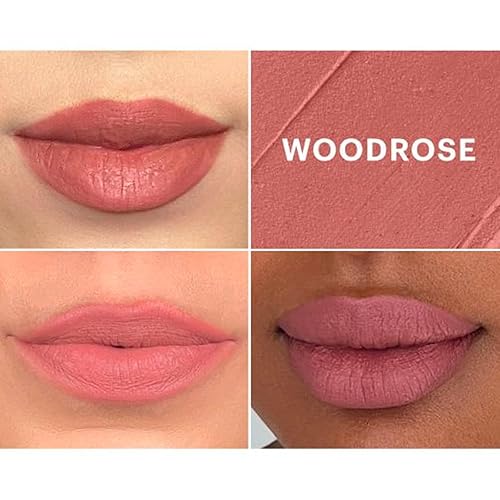 Miniatura 7 de Glo Skin Beauty Lápiz labial mate de gamuza (Woodrose), fórmula de larga duración que se mantiene todo el día, con manteca de karité acondicionador