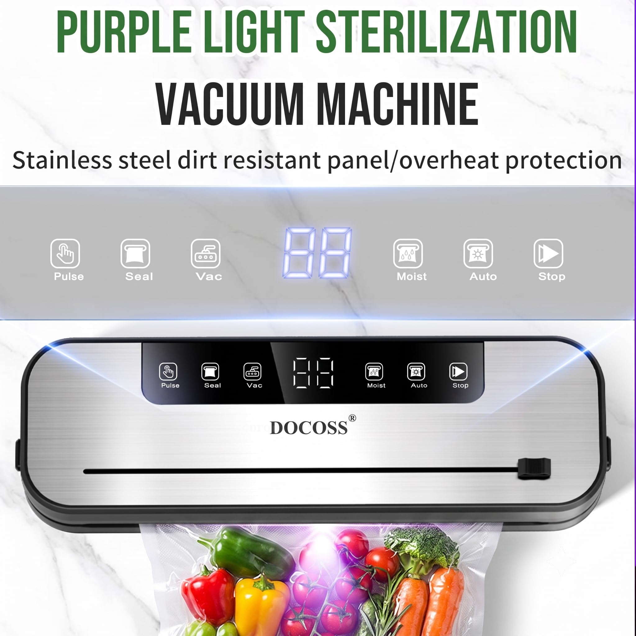 Docoss Vacuum Sealer - Keep Food Fresh! -3