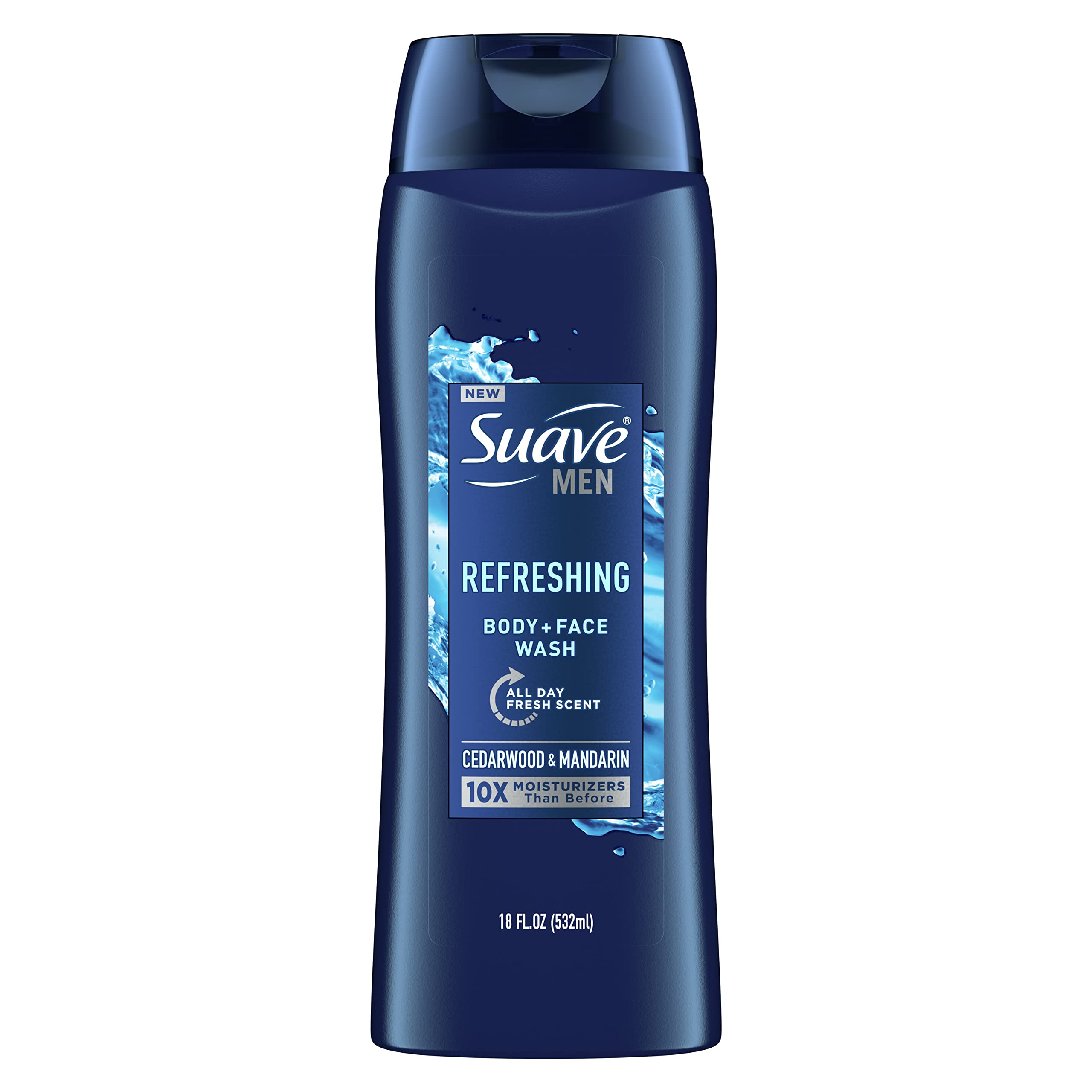 Suave Men Face Body Wash Refreshing Body Cleanser for Moisturized Skin With an All day Fresh Scent 18