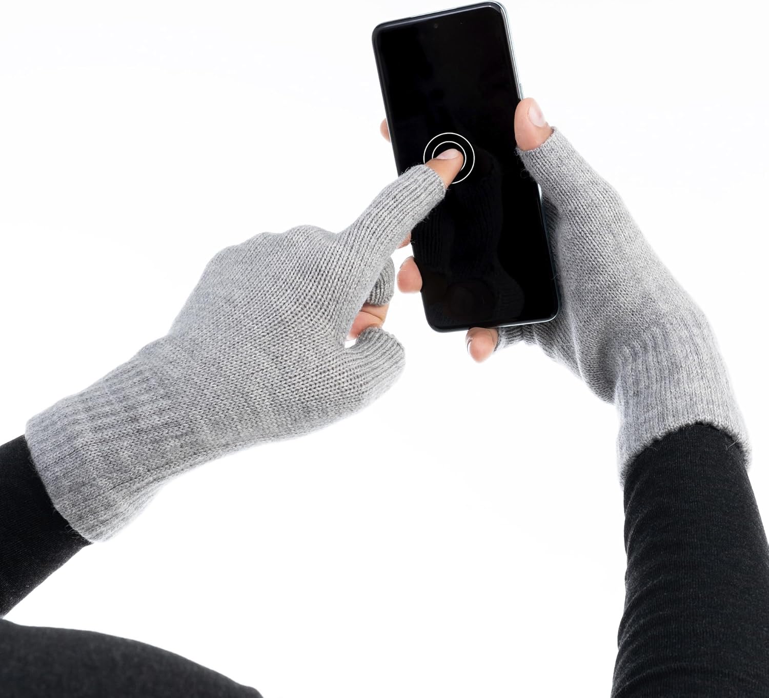 Avantic アルパカウール グローブ 指なしライナー メンズ レディース スキー &amp; 寒い天候用 保温インナーライナー