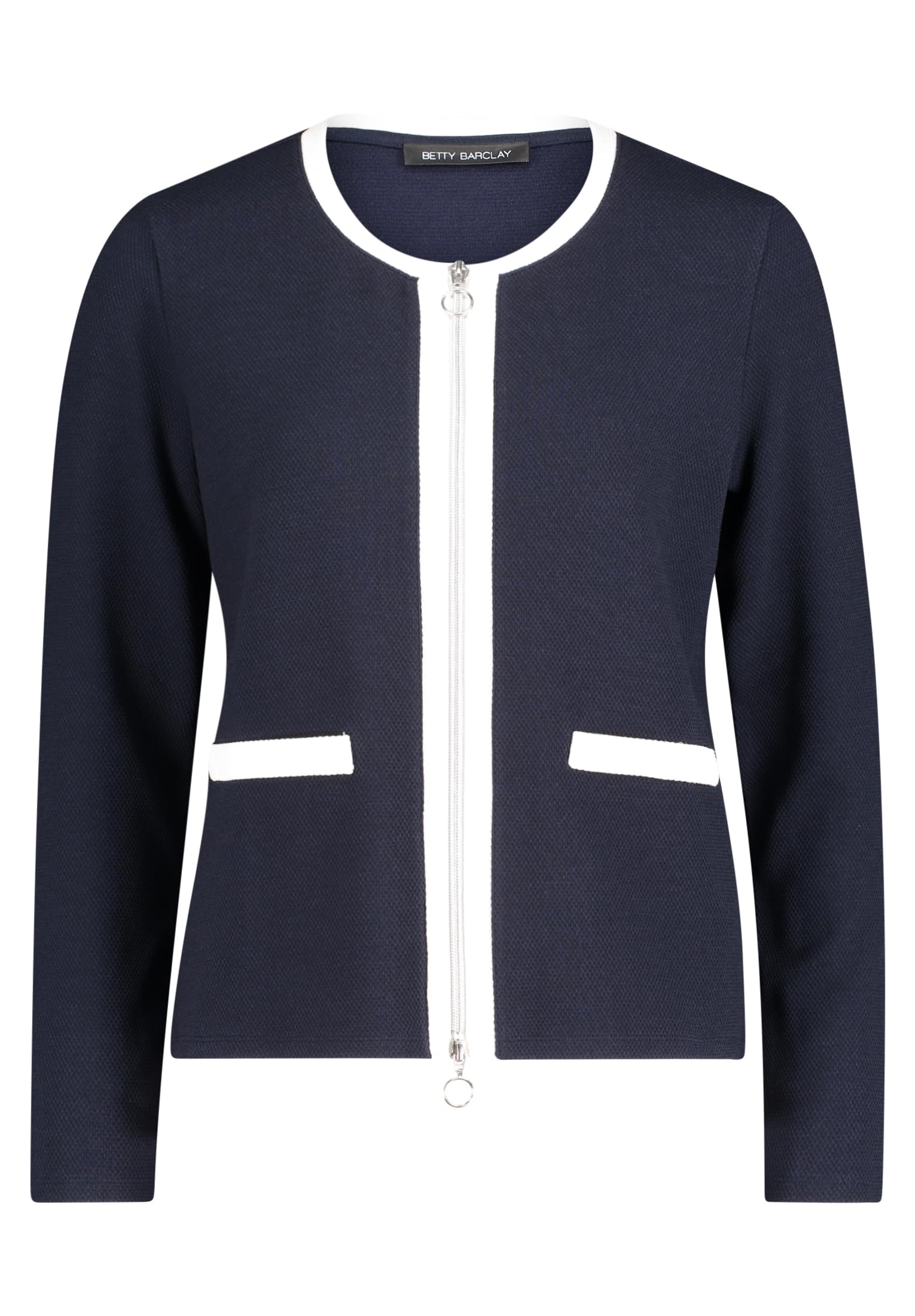 Betty Barclay Women's Shirt Jacket with Structure, Patch Dark Blue/Cream, 14