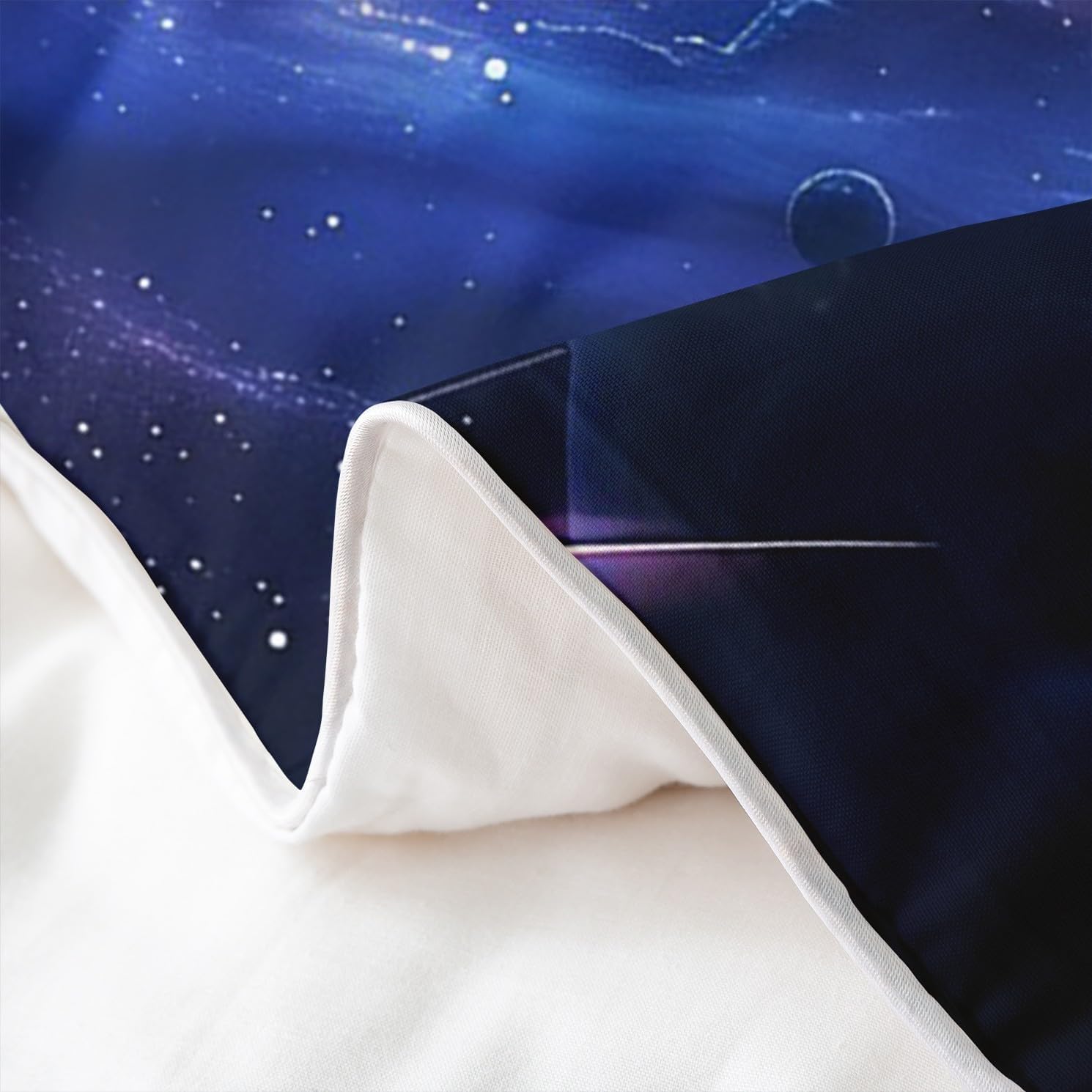 jejeloiu Universe Galaxy 100% Cotton Duvet Cover Twin Size Kids Outer Space Milky Way Comforter Cover Set for Boys Girls Teens Space Outer Sky Planets Bedding Set Universe Cloud Galaxy Bedspread Cover